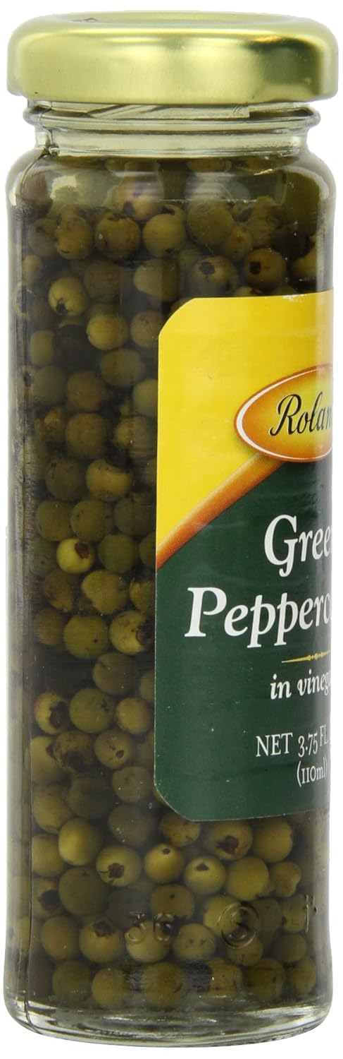 Roland Foods Green Peppercorns in Vinegar, Specialty Imported Food, 3.55 fl oz