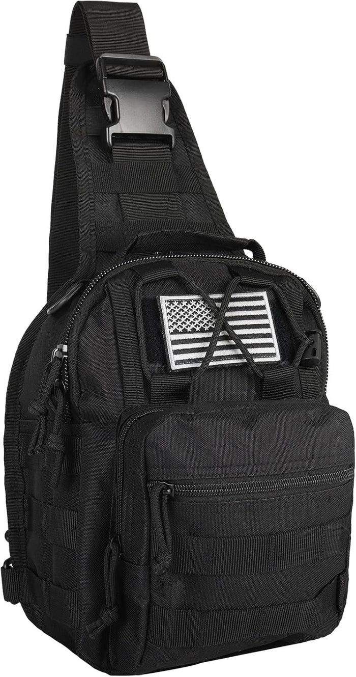 BOMTURN Tactical Backpack-1000D Waterproof Military Backpack/Laser-Cut/CCW Bags Sling Bag Tactical Satchel Shoulder Bag Men
