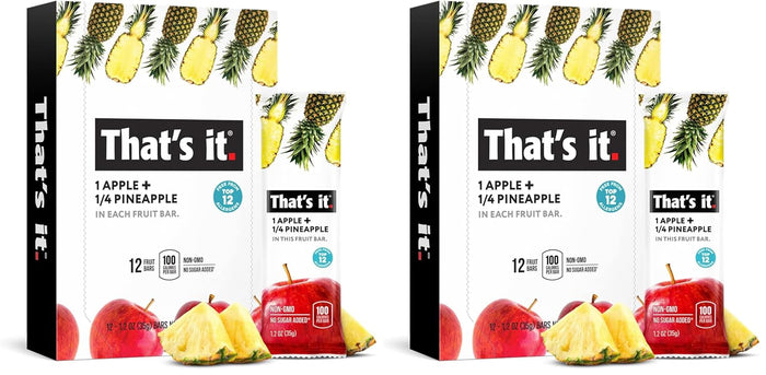 That's it. Apple + Coconut 100% Natural Real Fruit Bar, Best High Fiber Vegan, Gluten Free Healthy Snack, Paleo for Children & Adults, Non GMO No Added Sugar, No Preservatives Energy Food (12 Pack)