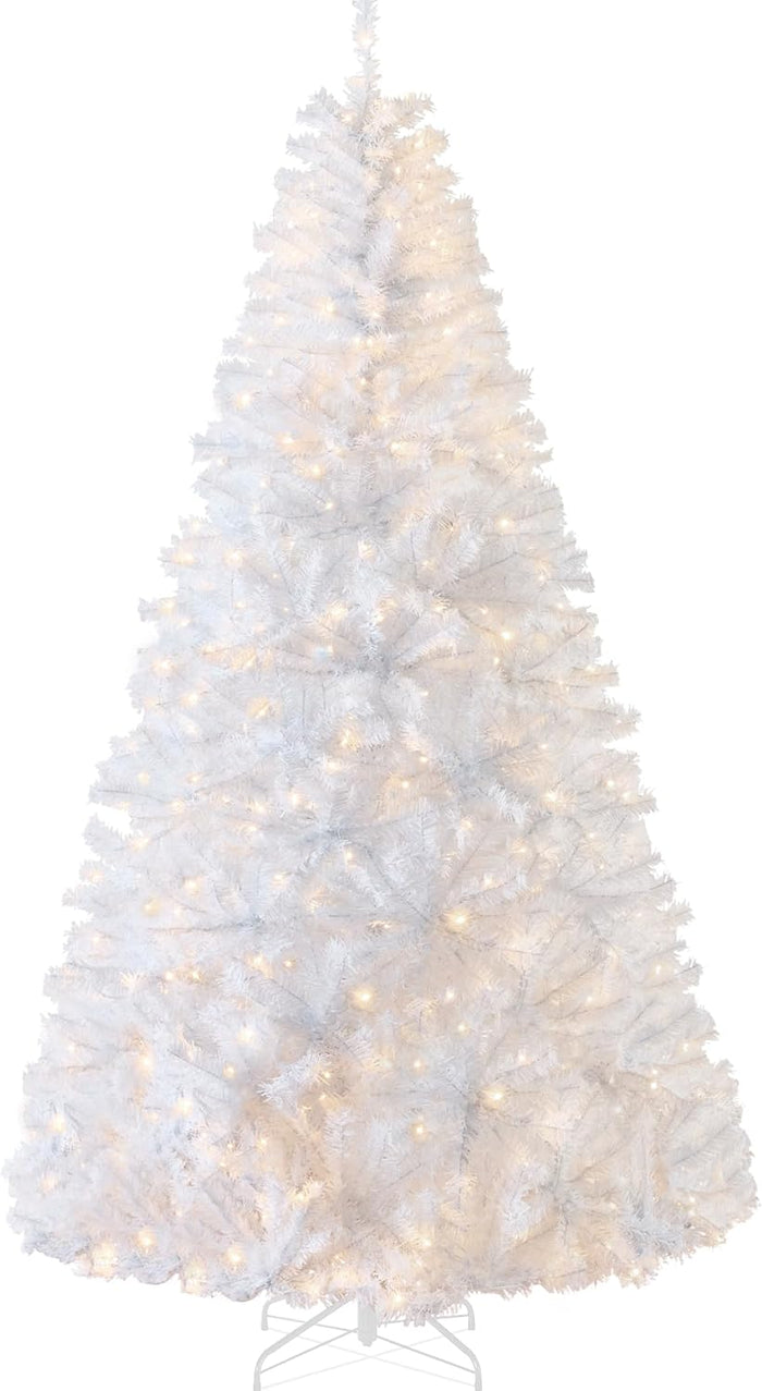 Best Choice Products 6ft Pre-Lit Christmas Tree Premium Hinged Artificial Pine Lighted Holiday Tree for Home, Office w/ 1,000 Branch Tips, 250 Lights, Metal Hinges, Foldable Base