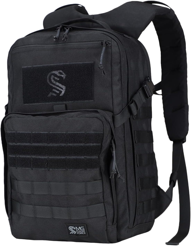 MGFLASHFORCE Molle Military Tactical Backpack for Men, 30L Daypack Army Rucksack Pack, Bug Out Bag, 15.6" Laptop Compartment (Coyote Brown)