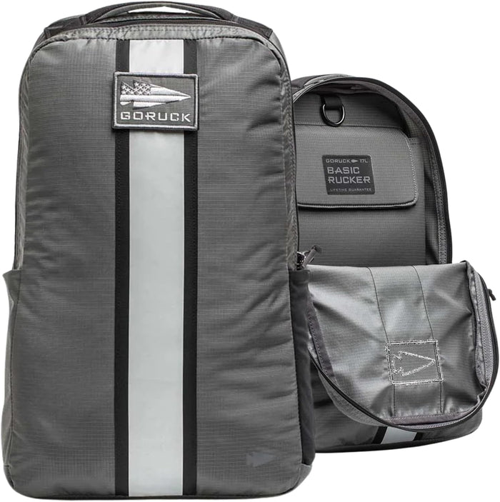 GORUCK Basic Rucker 17L Tactical Backpack – Durable Rucksack & MOLLE Daypack – Military Backpack for Men & Women - for Outdoor, Hiking, Training & Travel – Armored Grey