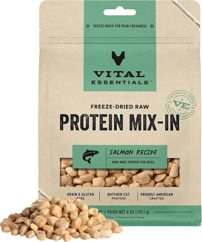 Vital Essentials Freeze-Dried Raw Protein Mix-in Dog Food Topper, Rabbit Mini Nibs Topper for Dogs, 18 oz