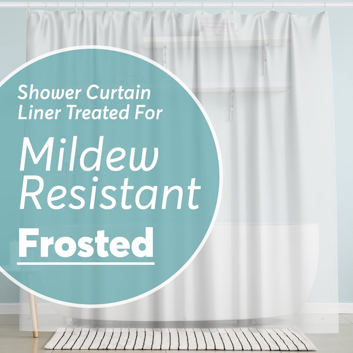 BigFoot Clear Shower Curtain Liner - 72x72 Odorless Plastic with Magnets, Washable Long Bathroom Curtain - Premium PEVA Waterproof Bath Shower Liner, Rust-Proof Bathroom Essentials
