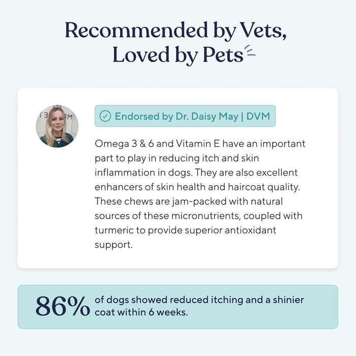 Pawfy Skin & Coat with Salmon Oil - Dog Allergy Relief Chews | Advanced Licking Paws Comfort | Dog Itching Skin Relief & Seasonal Allergies Support - Immune Support & Coat Defense | 30 Chews (Bacon)