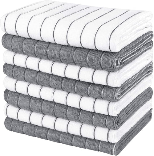 AIDEA Kitchen Towels, Absorbent Dish Towels for Kitchen, Soft Dish Cloth for Home, Multi-Purpose DishCloths for Household Cleaning and Drying, 11” x 11”, 8 Pack