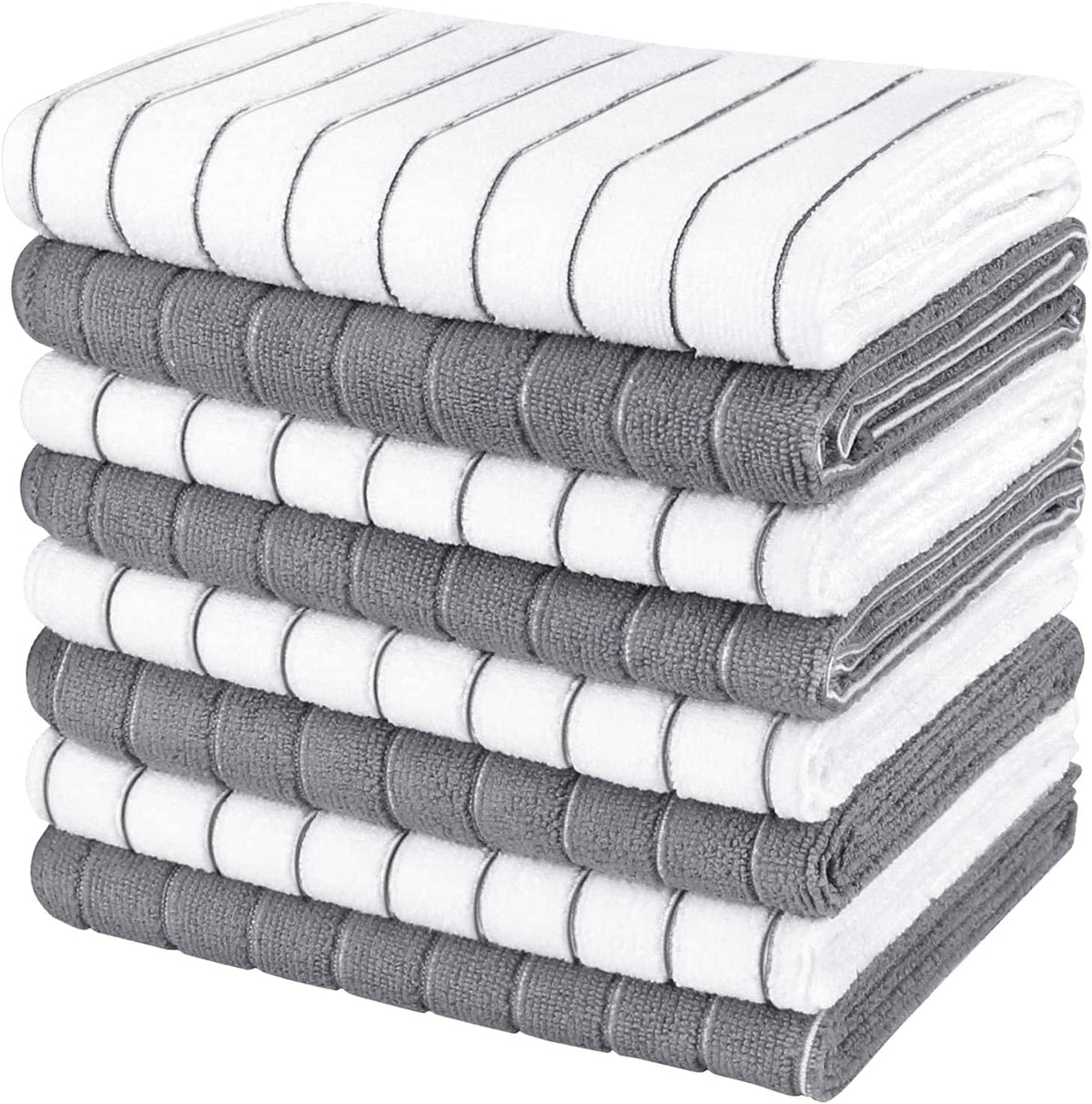 AIDEA Kitchen Towels, Absorbent Dish Cloth for Kitchen, Soft Dish Towels for Home, Multi-Purpose Cloths for Household Cleaning and Drying-8PK, 12”x12”