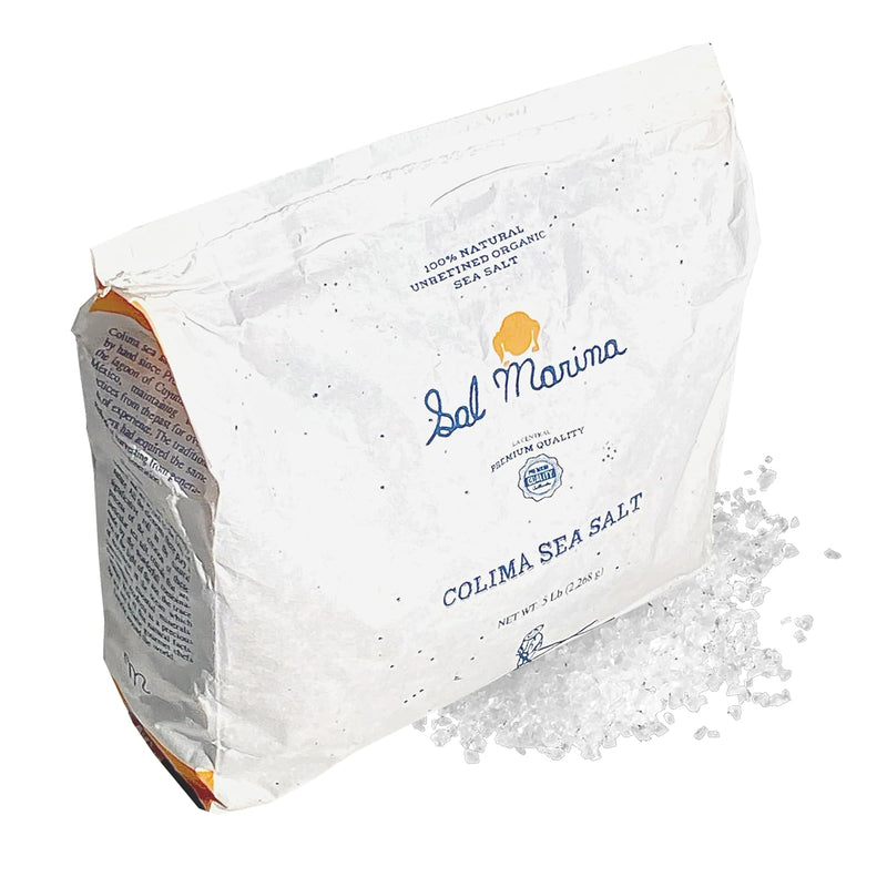 SAL MARINA | Unrefined Colima Sea Salt 9lbs | Kosher Salt 100% Natural - Vegan Gluten Free Organic Table Salt Seasoning Food
