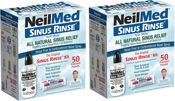 NeilMed Sinus Rinse - A Complete Sinus Nasal Rinse Kit, 50 count (Pack of 1) Count may vary