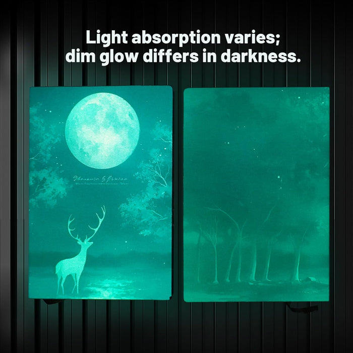 Lined Cute Journal Notebooks with Glow-in-the-dark Elk Patterns, They Are Ideal for Work, Note-taking, Journaling, School and Writing, A5 Notebook