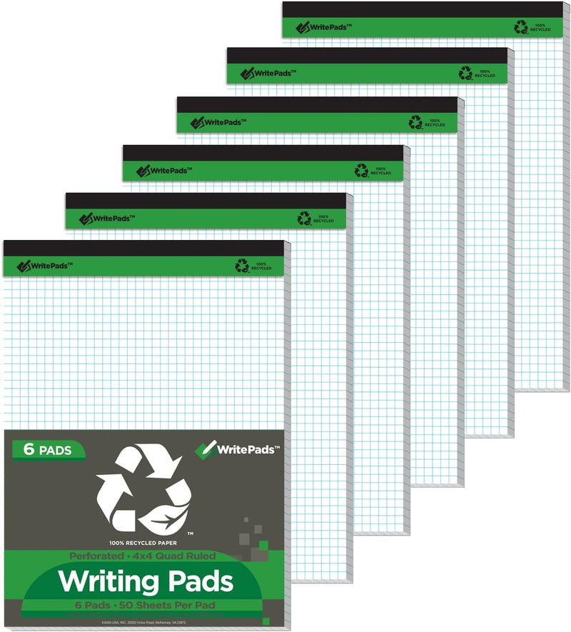 KAISA White Legal Pads 12pads Writing Pads Recycled Paper, 8.5"x11.75" Wide Ruled Perforated 50 sheets Hard Back Notepads 8-1/2"x 11-3/4" Writing Tablet Canary For Office Supplies (Pack of 12pc) KSU-5293