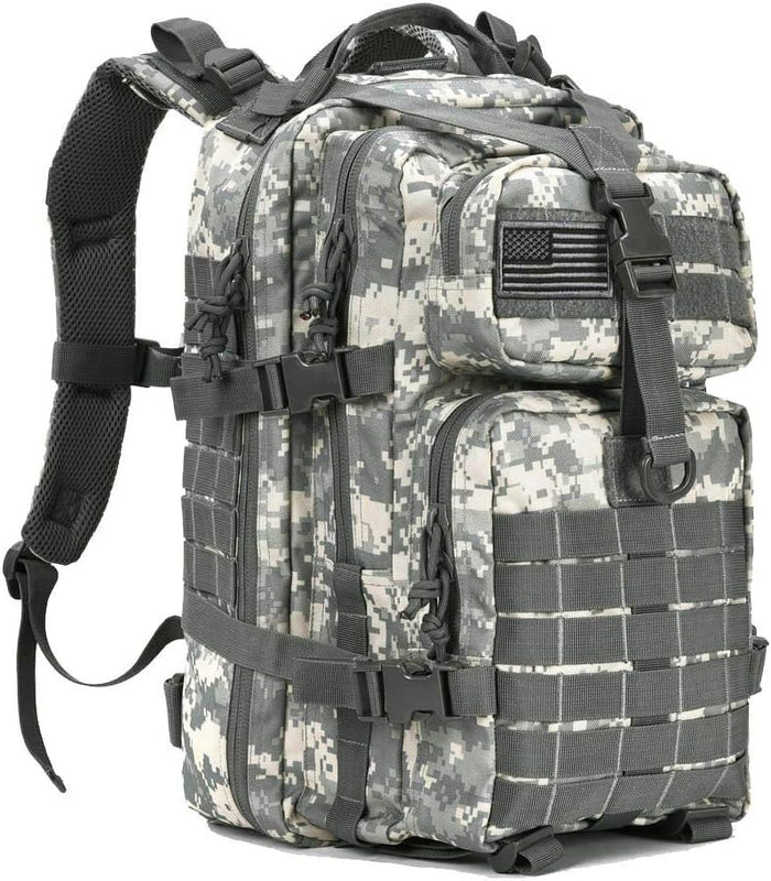 REEBOW GEAR Military Tactical Backpack for Men Large 34L Army 3 Day Assault Pack Molle Bag Backpacks (34L, Black)