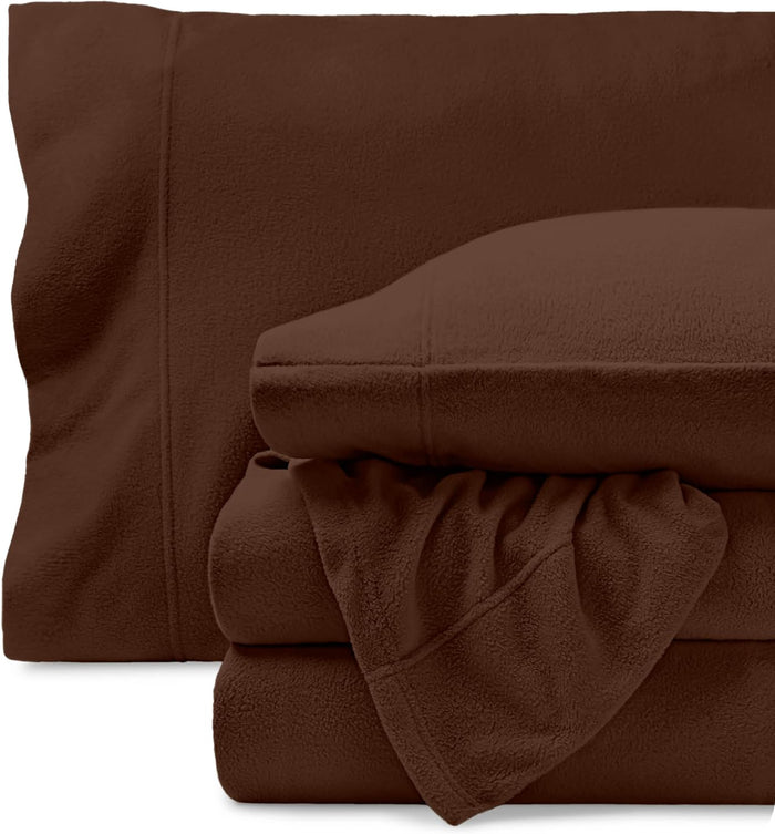 Bare Home Super Soft Fleece Sheet Set - Queen Size - Extra Plush Polar Fleece, No-Pilling Bed Sheets - All Season Cozy Warmth (Queen, Dark Blue)