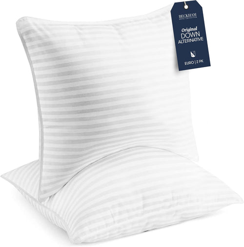Beckham Hotel Collection Bed Pillows Standard/Queen Size Set of 2 - Original Down Alternative Pillow for Sleeping - Bedding for Back, Stomach or Side Sleepers