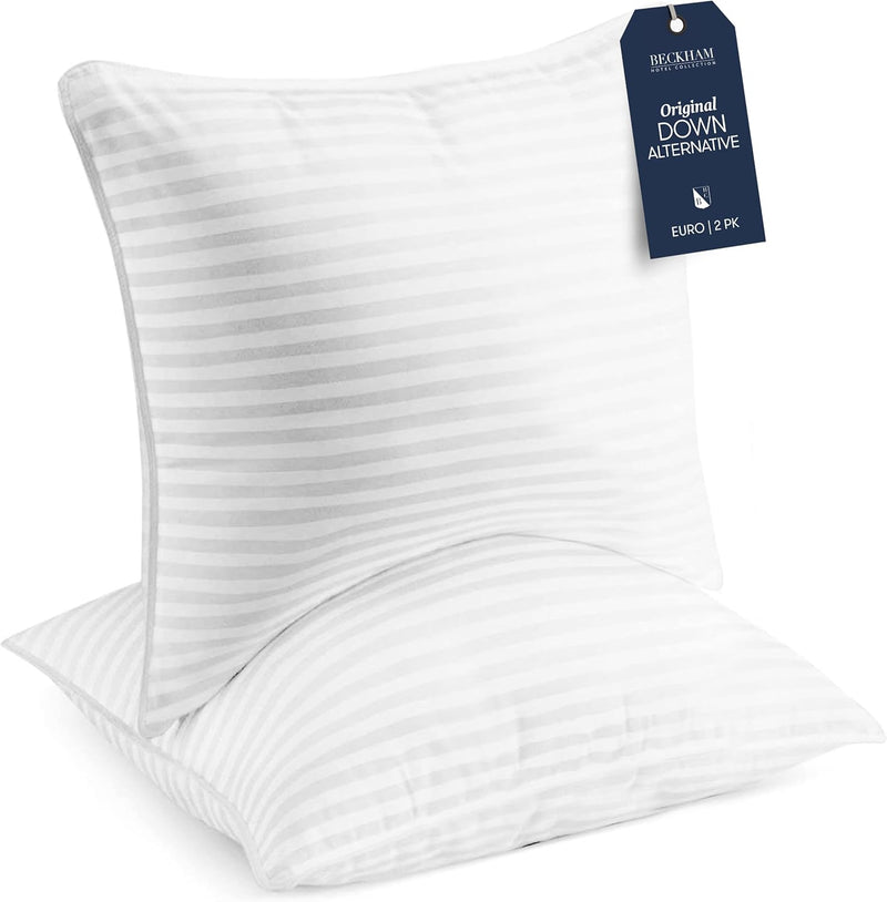 Beckham Hotel Collection Bed Pillows Standard/Queen Size Set of 2 - Original Down Alternative Pillow for Sleeping - Bedding for Back, Stomach or Side Sleepers