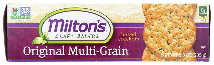 Milton's Gourmet Crackers, Everything - Non-GMO Project Verified, Natural Ingredients, Kosher, Everything Bagel Inspired, Great for Charcuterie Boards - 8.4 Oz