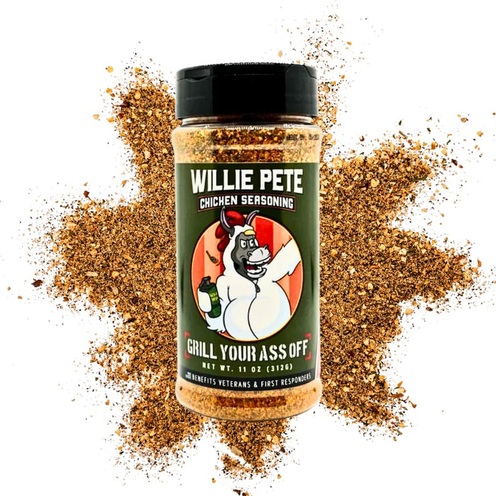 Grill Your As* Off Standard Issue Salt & Pepper – 11.5oz Gourmet Blend for Meat, Poultry, Seafood, Pasta & Veggies – Ideal for Marinating & Cooking – USA Made & Veteran Owned