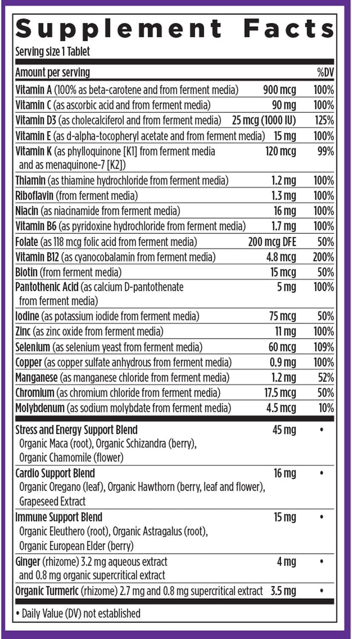 New Chapter Men's Multivitamin with Fermented Vitamin C, Vitamin D3, Vitamin B12, Selenium & Zinc - Every Man's One Daily, Made with Organic Vegetables & Herbs - 72 Tablets