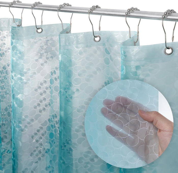 LiBa Bathroom Shower Curtain Waterproof Plastic Shower Curtain Premium PEVA Non-Toxic with Rust Proof Grommets Clear 8G Bathroom Accessories 72x72