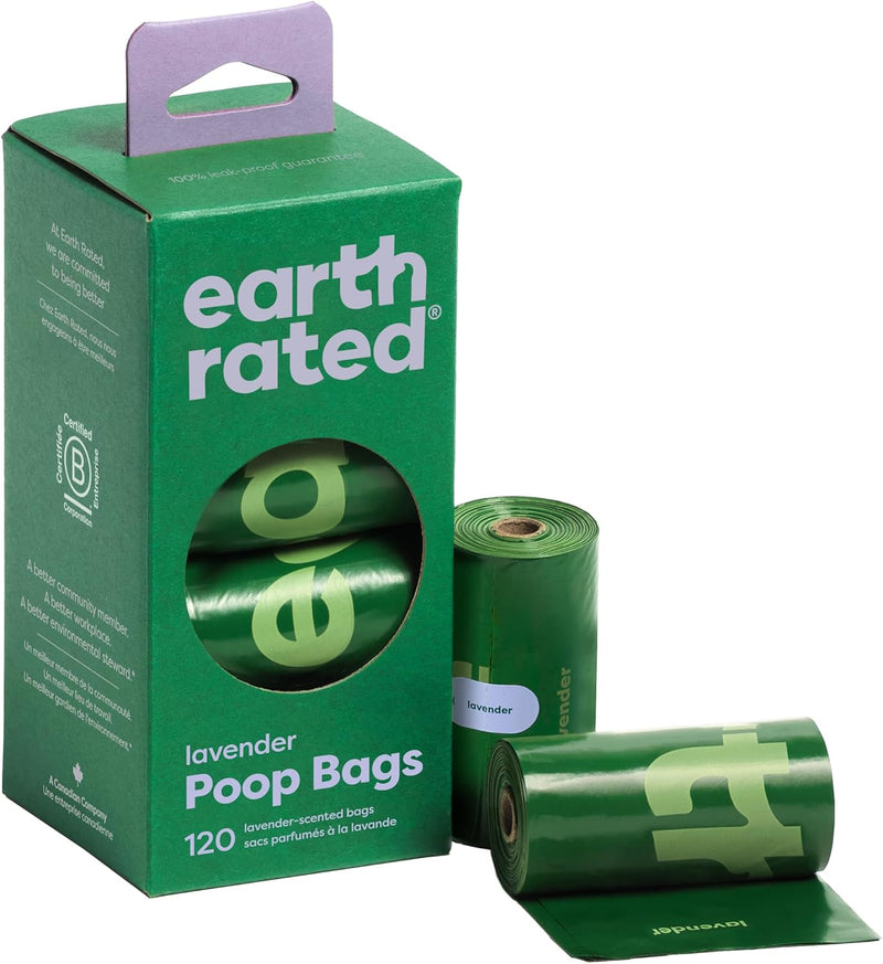 Earth Rated Poop Bags for Dogs, Guaranteed Leak Proof and Extra Thick Waste Bag Refill Rolls, Lavender Scented, 270 Bags