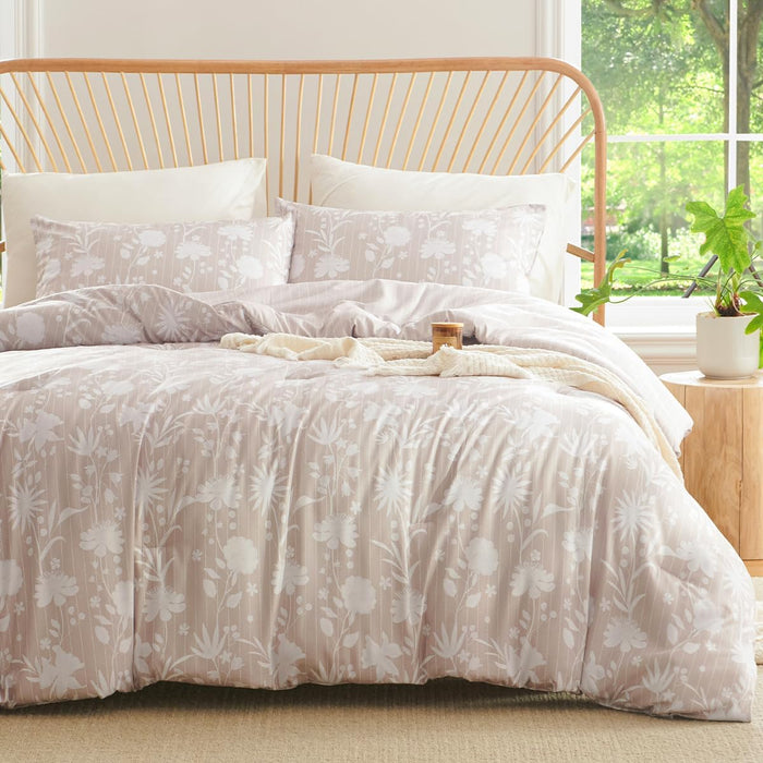 Rose Comforter Set King Black Red Bedding Set Striped Floral Bedding for Women Aesthetic Comforter with 2 Pillowcases, Ultra Soft Lightweight 3Pieces