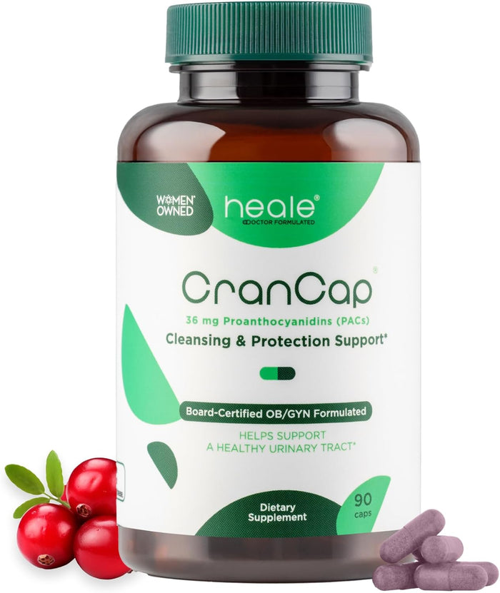 Cranberry Pills - Urinary Tract Health Cranberry Supplement - 36mg of Potent PACs - Non GMO, Vegan, Gluten Free - by Heale - 30 Capsules