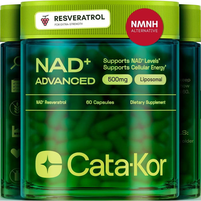 NMNH Supplement Alternative – Liposomal NAD + Resveratrol – 30-Day Supply – High Purity NAD Supplement for Energy & Healthy Aging – 60 Capsules
