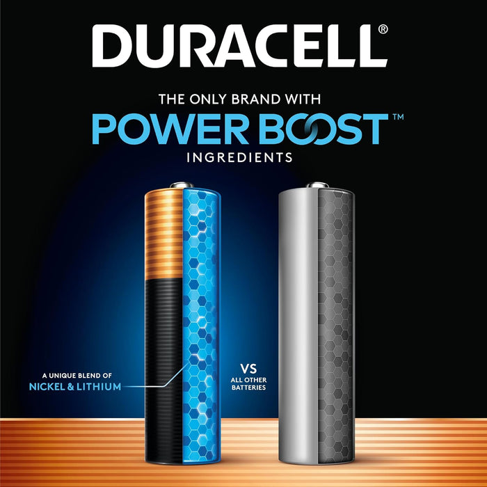 Duracell Coppertop AA Alkaline Batteries with POWER BOOST Ingredients, 28 Count, Long-Lasting Alkaline in Re-closable Pack for Quick Access and Organized Storage