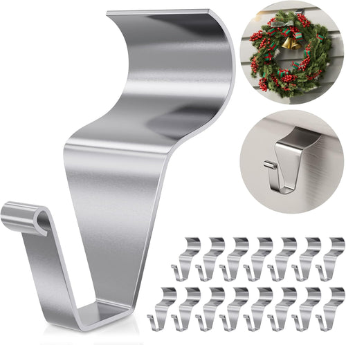 20 Pack Vinyl Siding Hooks, No Hole Siding Hanging Hangers, Heavy-Duty Stainless Steel Vinyl Siding Hanger, Reusable Siding Clips for Hanging Holiday Decorations, Plaques, String Light