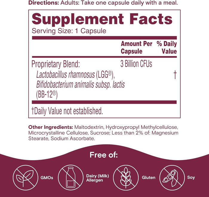 Phillips' Colon Health Daily Probiotic Capsules, 4-in-1 Symptom Defense to Help Defend Against Occasional Gas, Bloating, Constipation, and Diarrhea, Daily Supplement, 90 Count