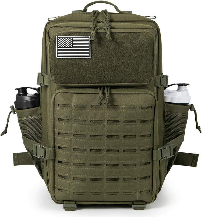 QT&QY 25L/45L Military Tactical Backpack For Men Molle Daypack 3 Day Bug Out Bag Hiking Rucksack With Bottle Holder