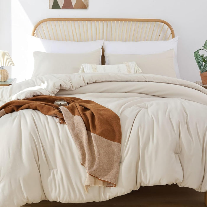 ROSGONIA Oversized King Comforter 128x120, 3pcs Super King Plus (1 Dusty Blue Comforter & 2 Pillowcases) Lightweight Oversized King Bedding Set Blanket