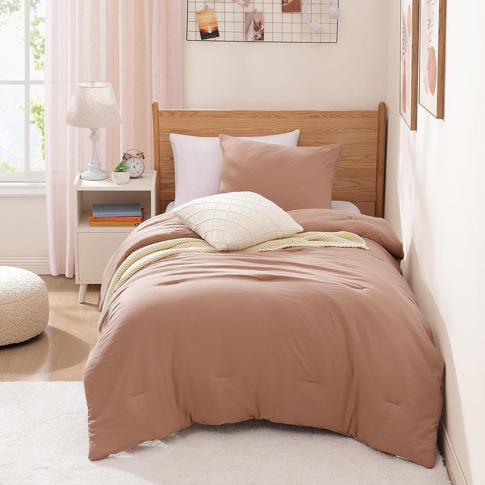 WRENSONGE King Size Comforter Set - 3 Pieces Olive Green Comforter Prewashed Soft Lightweight for All Seasons,Fluffy Down Alternative Comforter King Size with 2 Pillow Shams