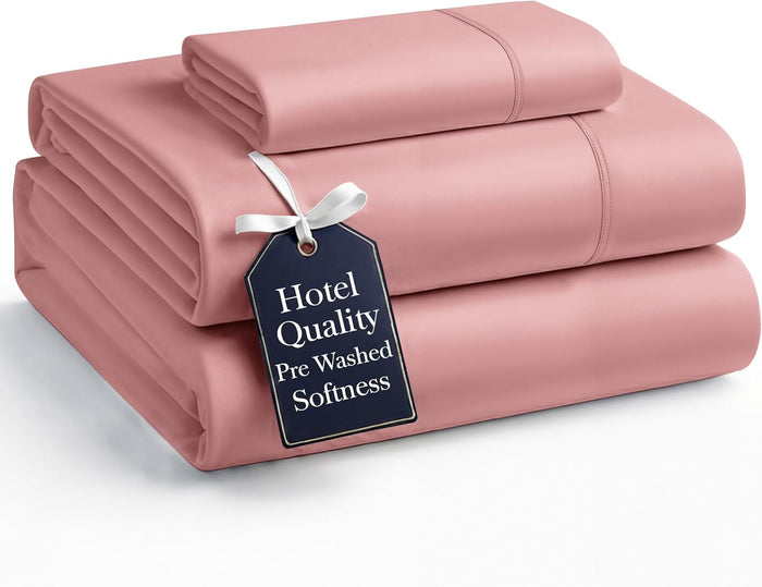 Casa Platino Sheets Twin XL Size Bed Set, Pre-Washed Ultra Soft & Breathable Twin XL Bed Sheets Set, Brushed Microfiber Cooling Sheets, Twin XL Size Sheets Set with Deep Pockets - Vanilla
