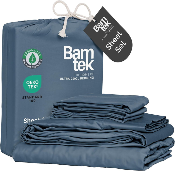 100% Viscose from Bamboo Sheets Queen Size, Super Soft Bedding Set, 4PC Cooling Sheets for Hot Sleepers, Vegan Silk Moisture Wicking, Organically Grown Bedsheet, Sage - 60" x 80"