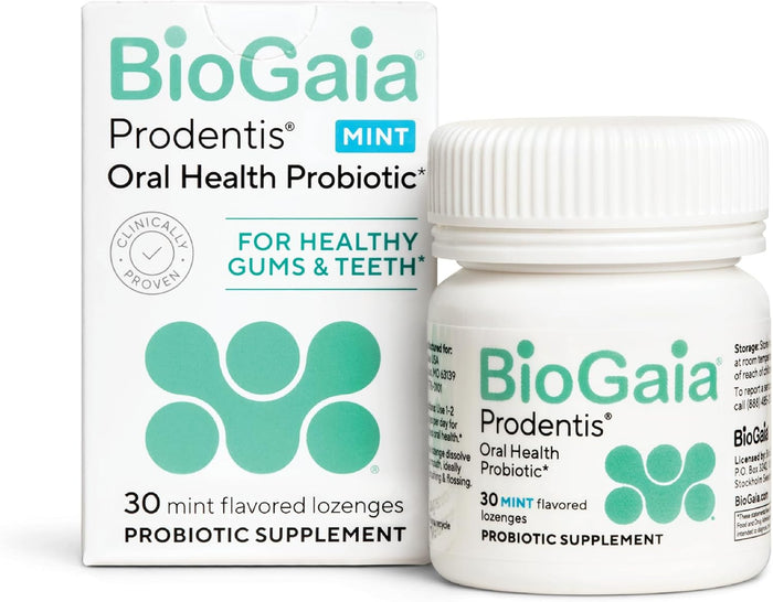 BioGaia Prodentis | Oral Probiotics | Promotes Healthy Gums & Teeth | Defends Against Bad Breath & Dental Problems | Improves Oral Health | Apple Flavored Dental Probiotic Lozenge