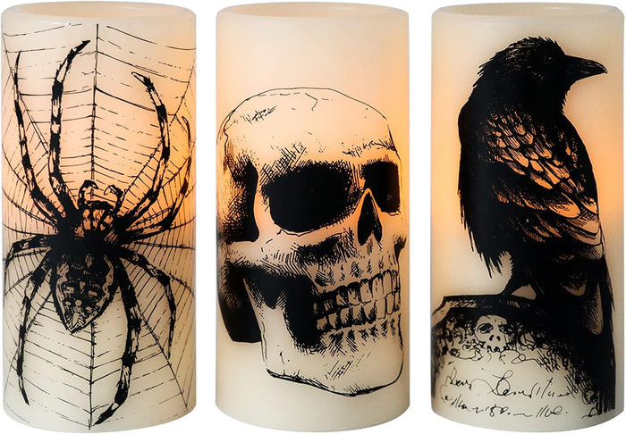 Eldnacele Flickering LED Candles Set of 3