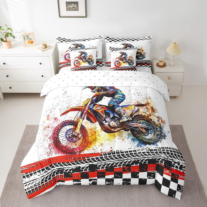 Feelyou Leopard Bed Set for for Kids Boys Girls Twin Size Cheetah 7 Pieces Beeding Set Ultra Soft Animal Print Bed in a Bag with Comforter, Sheets, Pillowcases Safari Room Decor Zebra