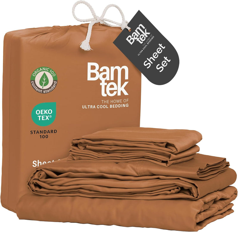 100% Viscose from Bamboo Sheets Queen Size, Super Soft Bedding Set, 4PC Cooling Sheets for Hot Sleepers, Vegan Silk Moisture Wicking, Organically Grown Bedsheet, Sage - 60" x 80"