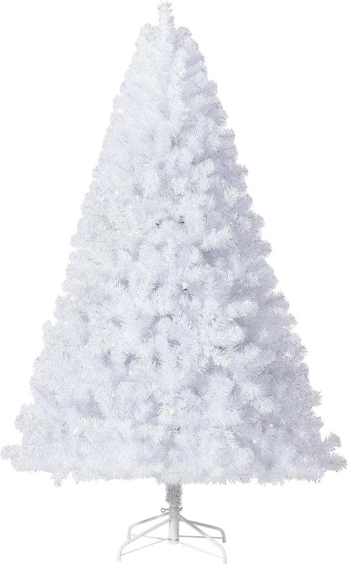 GAOMON 7.5Ft Pencil Christmas Tree Artificial Slim Xmas Trees Skinny Christmas Tree Decorations Fake Flockeds, White & Blue Gradient