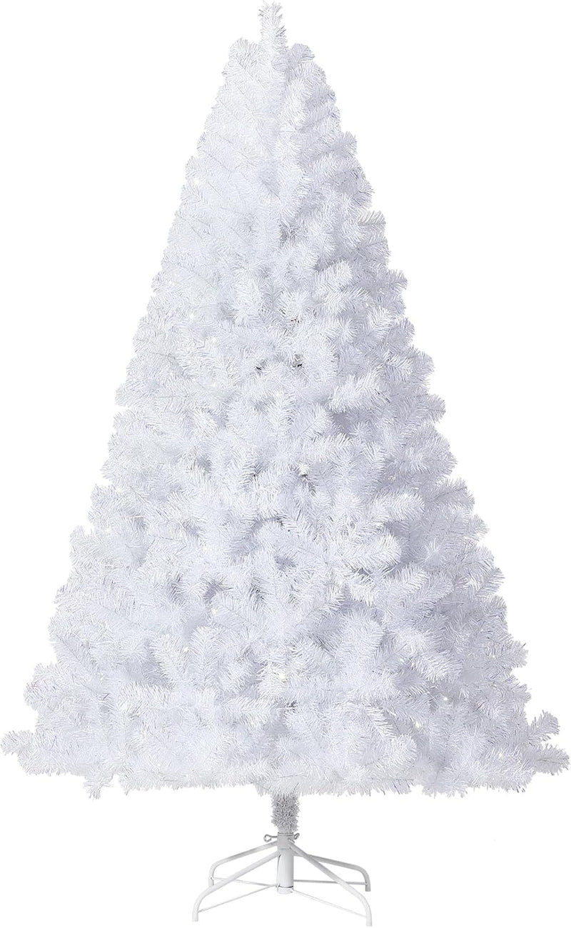 GAOMON 7.5Ft Pencil Christmas Tree Artificial Slim Xmas Trees Skinny Christmas Tree Decorations Fake Flockeds, White & Blue Gradient