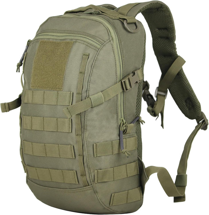 Small Tactical Backpack 12L Molle Bag Rucksack Army Daypack Military Daypack for Outdoor,Hiking (Tan)