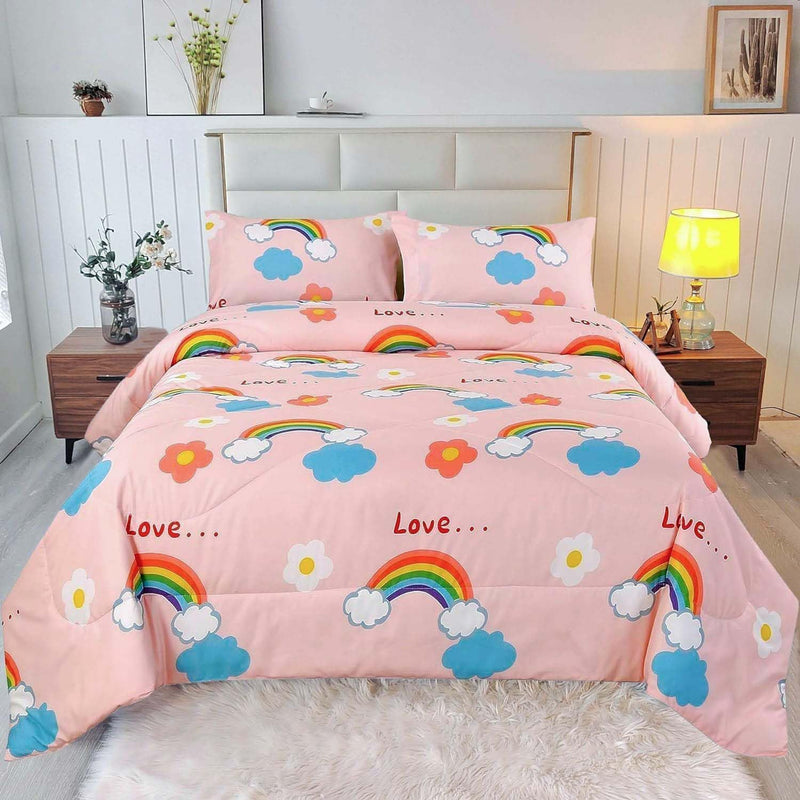 SDY 3PCS Cheetah Comforter Set Queen,Soft Leopard Print Bedding for Kids, Toddler, Girls, Boys