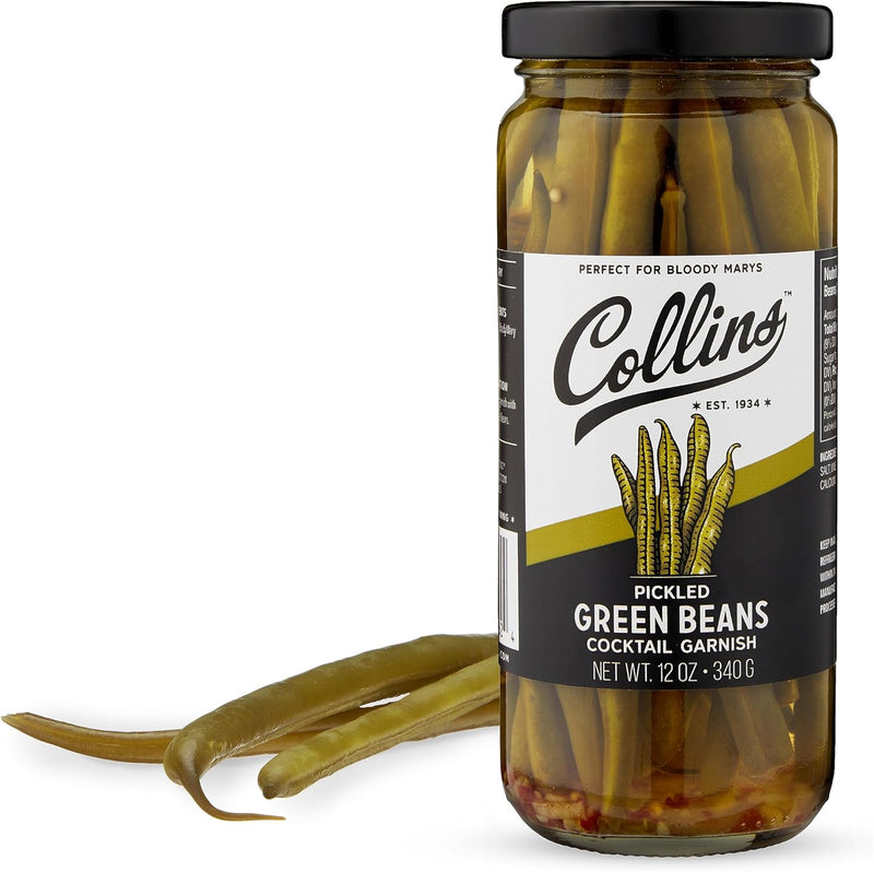 Collins Gourmet Snow White Cocktail Onion - Pickled Onion jar for Cocktails, Bloody Mary ingredients, Meat and Cheese Trays and Snacks - Pickled Onions 8oz