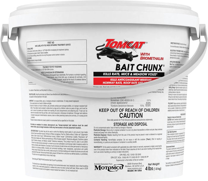 Tomcat With Bromethalin Bait Chunx Pail, 4 lbs.