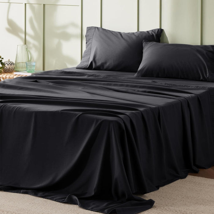 Bedsure Twin Sheets Set - 3 Pieces Soft Twin Bed Sheets - Breathable & Cooling - Hotel Luxury - Easy Care Polyester Microfiber Bedding for Women, Men, Taupe