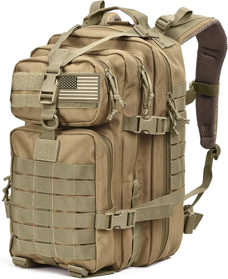 Tru Salute 45L Military Black Tactical Backpack Large Army 3 Day Pack Molle Bug out Bag Rucksack Backpack Military Black