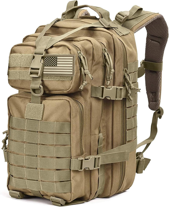 Tru Salute 45L Military Black Tactical Backpack Large Army 3 Day Pack Molle Bug out Bag Rucksack Backpack Military Black