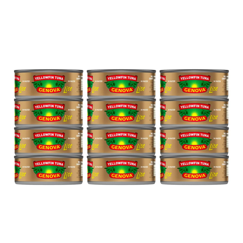 Genova Premium Yellowfin Tuna in Olive Oil, 5 Ounce Cans, 24-Pack – Nutrient Rich, High Protein Canned Tuna Fish - Delicious, Easy, Nutritious Ready to Eat Meals