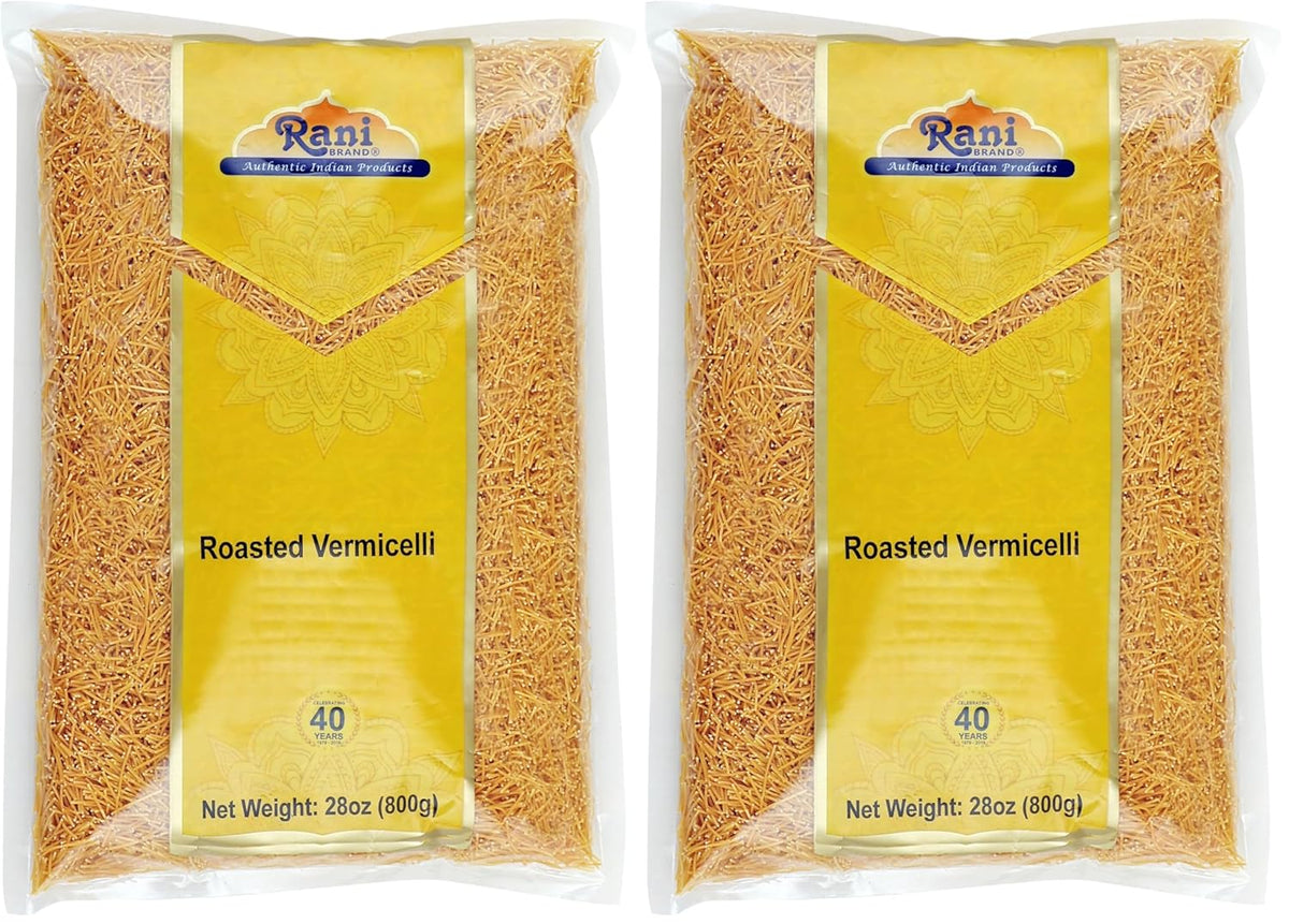 Rani Roasted Vermicelli (Roasted Wheat Noodles) 12.25oz (350g) ~ All Natural | Vegan | NON-GMO | Indian Origin
